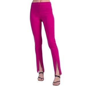 Trina Turk Meteor Pant Pink Straight Leg Flat Front Contemporary Barbiecore